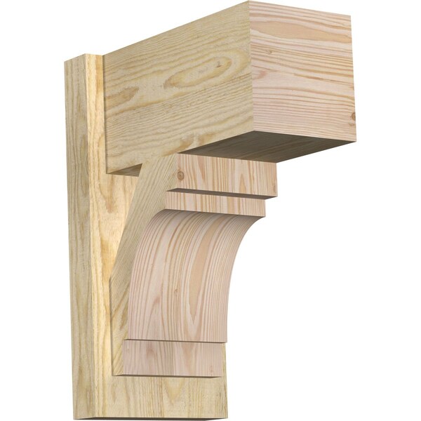 Ekena Millwork Merced Block Rough Sawn Outlooker, Douglas Fir, 8"W x 14"D x 18"H OUT08X14X18MRC05RDF - main
